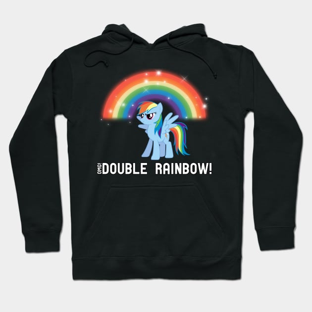 OMG! Double Rainbow! Hoodie by Brony Designs